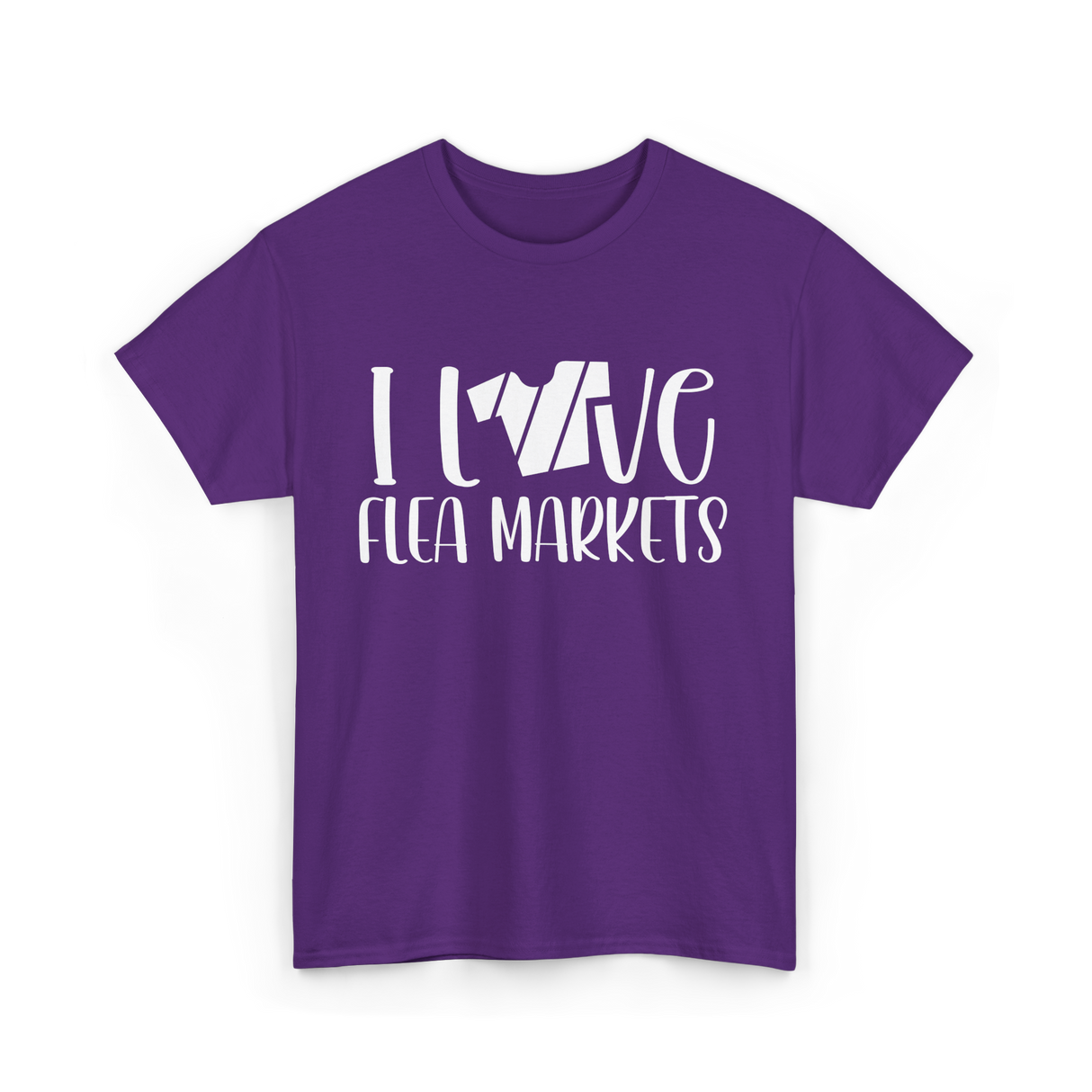 I Love Flea Markets Flea Market T-Shirt - Purple