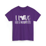 I Love Flea Markets Flea Market T-Shirt - Purple