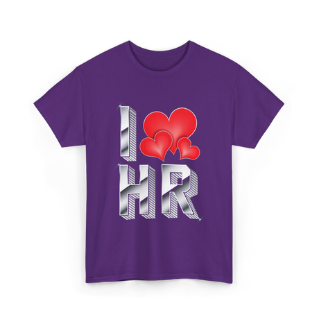 I Love HR T-Shirt - Purple