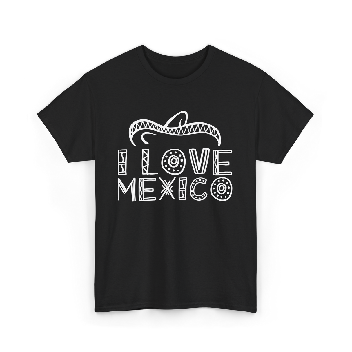 I Love Mexico Mexican Pride T-Shirt - Black