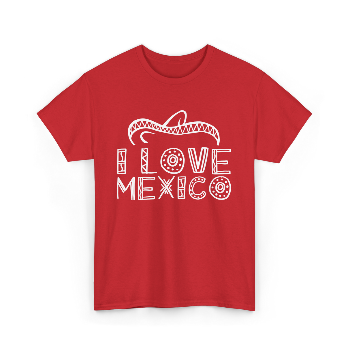 I Love Mexico Mexican Pride T-Shirt - Red