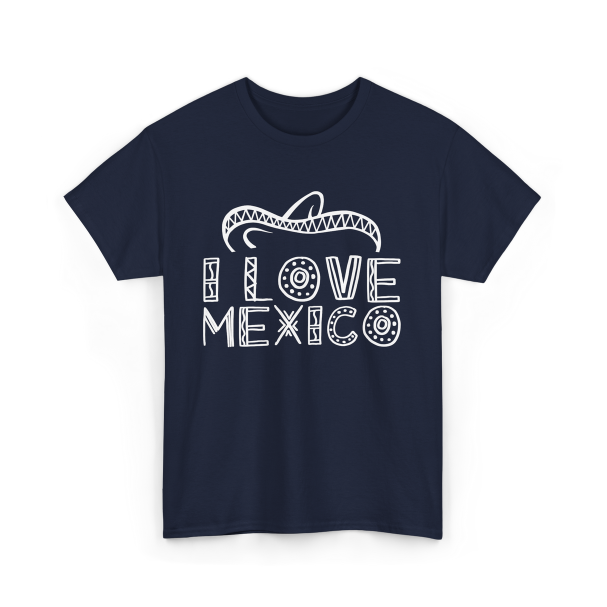 I Love Mexico Mexican Pride T-Shirt - Navy