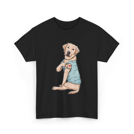 I Love Mom Labrador Dog T-Shirt - Black