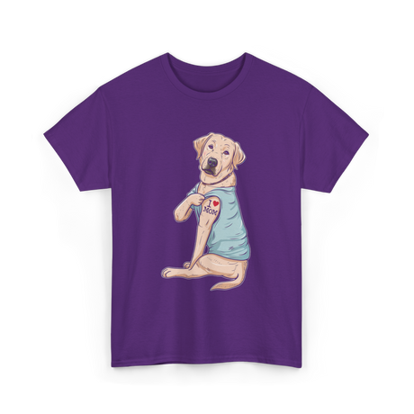 I Love Mom Labrador Dog T-Shirt - Purple