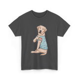 I Love Mom Labrador Dog T-Shirt - Dark Heather