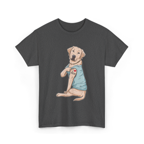 I Love Mom Labrador Dog T-Shirt - Dark Heather