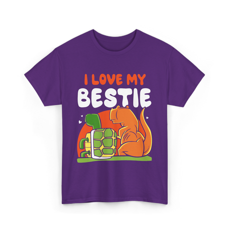 I Love My Bestie Friendship Team T-Shirt - Purple