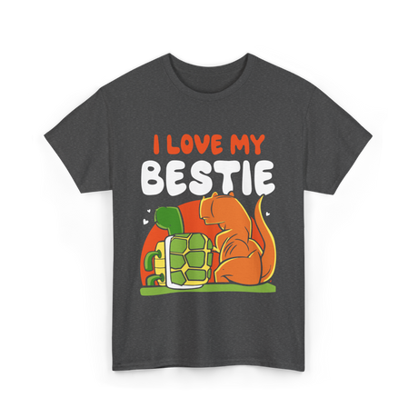 I Love My Bestie Friendship Team T-Shirt - Dark Heather