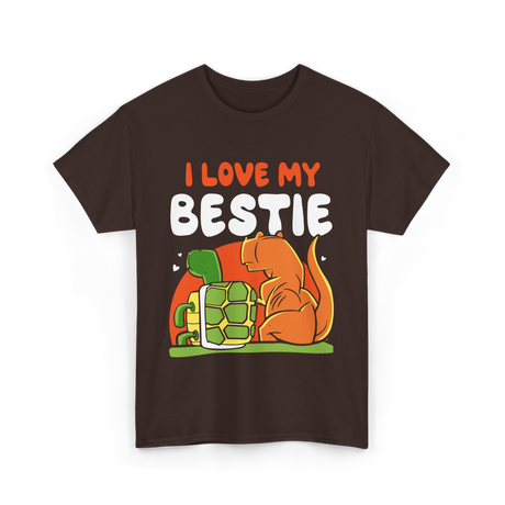 I Love My Bestie Friendship Team T-Shirt - Dark Chocolate