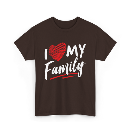 I Love My Family Family Bonding T-Shirt - Dark Chocolate