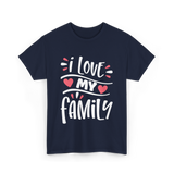 I Love My Family Love T-Shirt - Navy