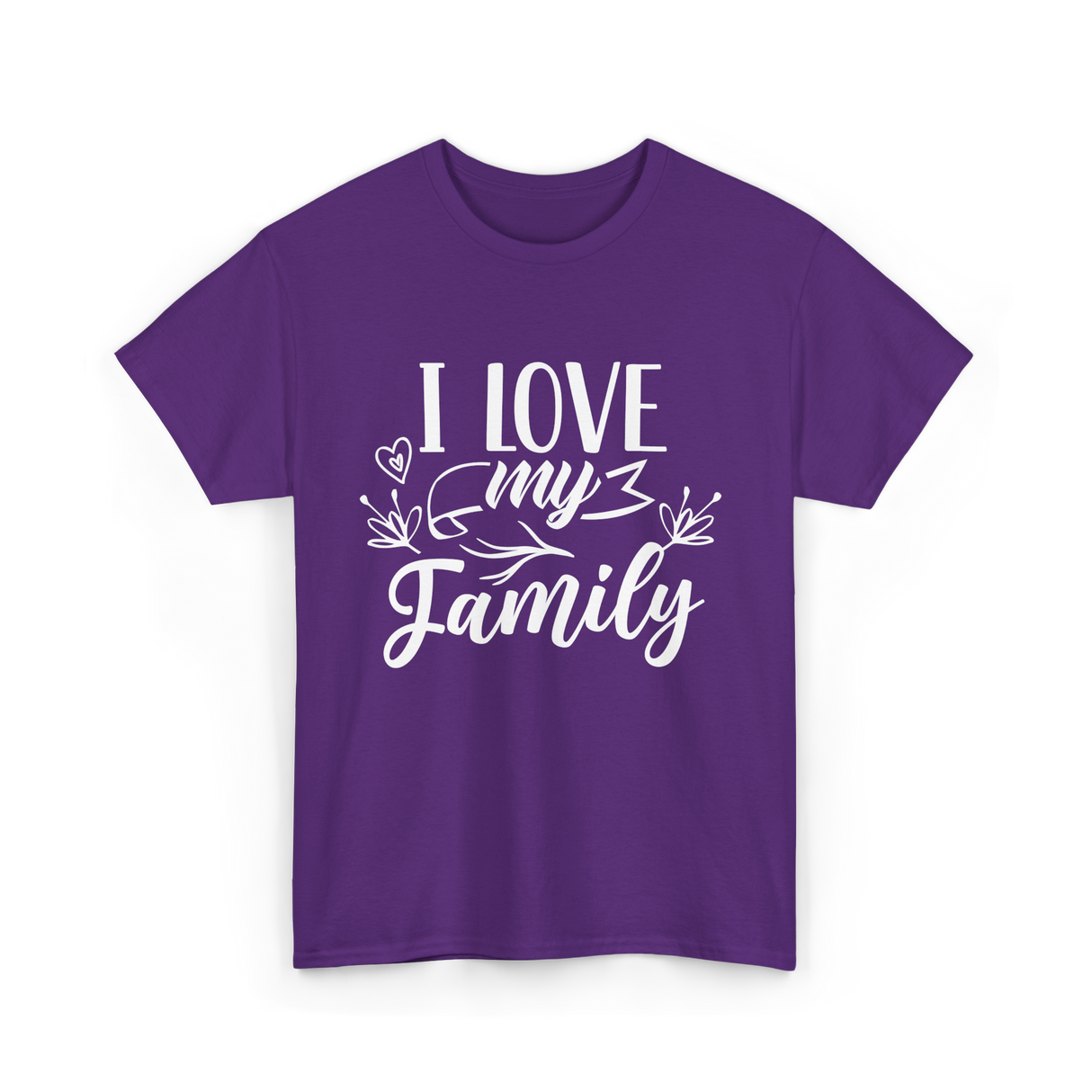 I Love My Family T-Shirt - Purple