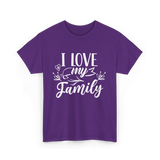 I Love My Family T-Shirt - Purple