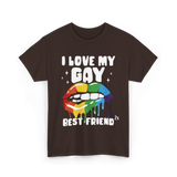 I Love My Gay Best Friend Pride T-Shirt - Dark Chocolate