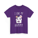 I Love My Hammy Hamsters T-Shirt - Purple