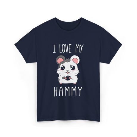 I Love My Hammy Hamsters T-Shirt - Navy