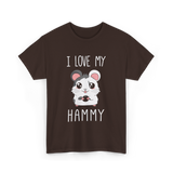 I Love My Hammy Hamsters T-Shirt - Dark Chocolate