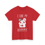 I Love My Hammy Hamsters T-Shirt - Red