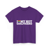 I Love My Hot Girlfriend LGBT T-Shirt - Purple