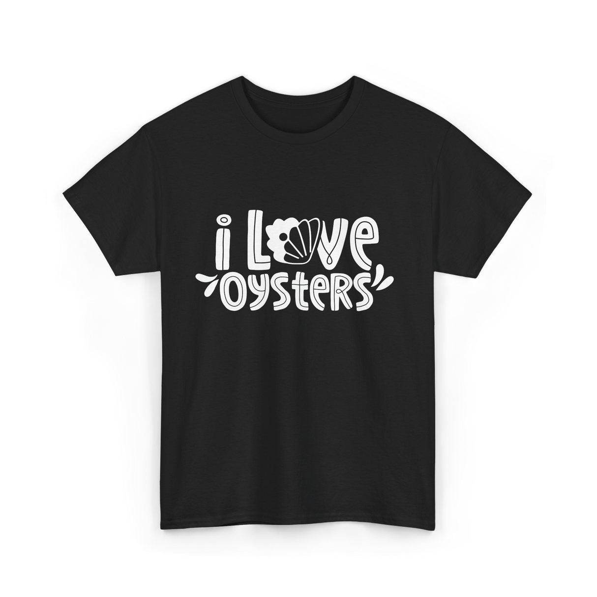 I Love Oysters Oyster Lover T-Shirt - Black