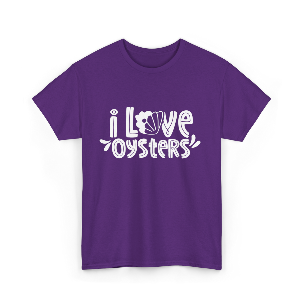 I Love Oysters Oyster Lover T-Shirt - Purple