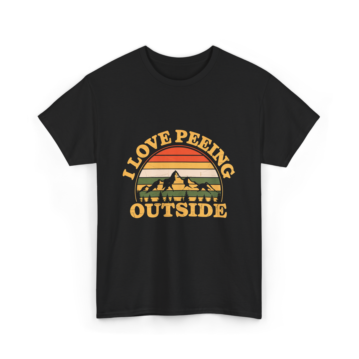 I Love Peeing Outside Camping T-Shirt - Black