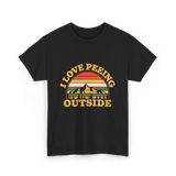 I Love Peeing Outside Camping T-Shirt - Black