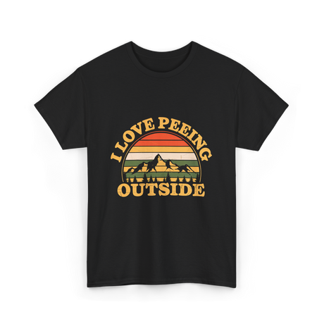 I Love Peeing Outside Camping T-Shirt - Black