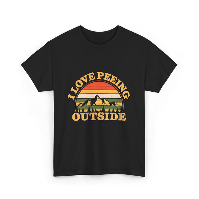 I Love Peeing Outside Camping T-Shirt - Black