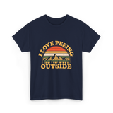 I Love Peeing Outside Camping T-Shirt - Navy