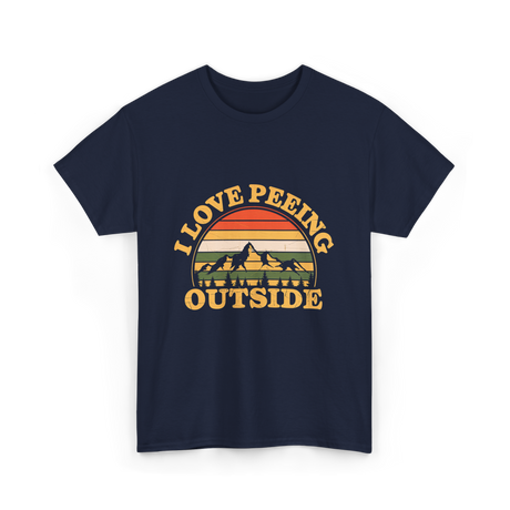 I Love Peeing Outside Camping T-Shirt - Navy