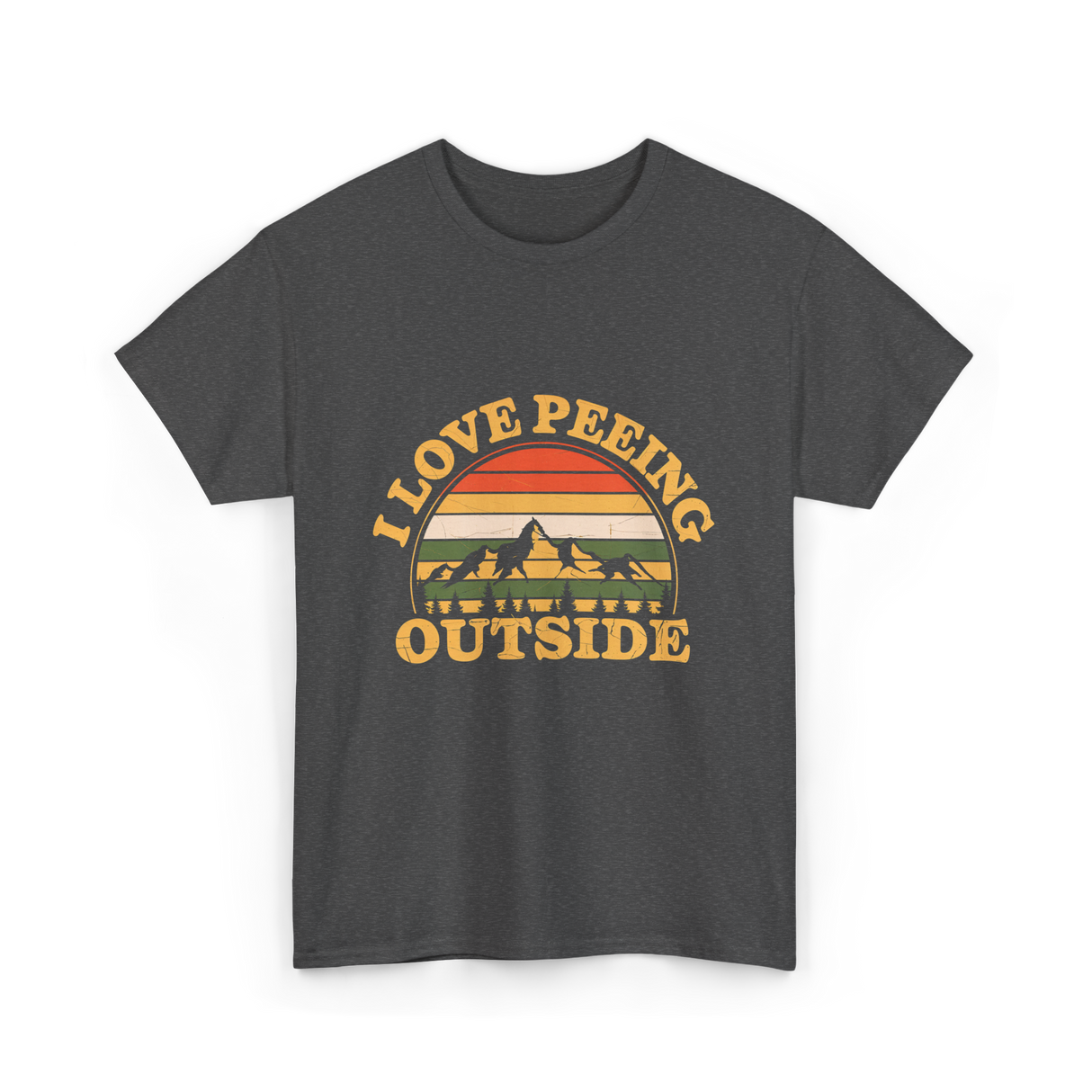 I Love Peeing Outside Camping T-Shirt - Dark Heather