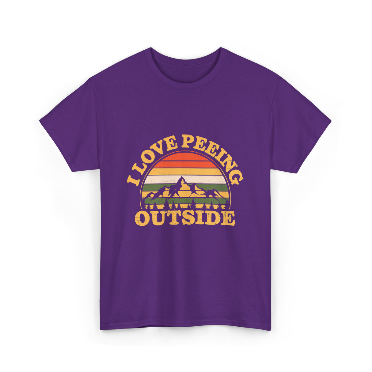 I Love Peeing Outside Camping T-Shirt - Purple