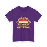 I Love Peeing Outside Camping T-Shirt - Purple