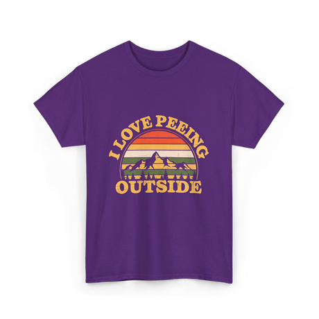 I Love Peeing Outside Camping T-Shirt - Purple