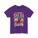 I Love Salsa Dancing Salsa Dance T-Shirt - Purple