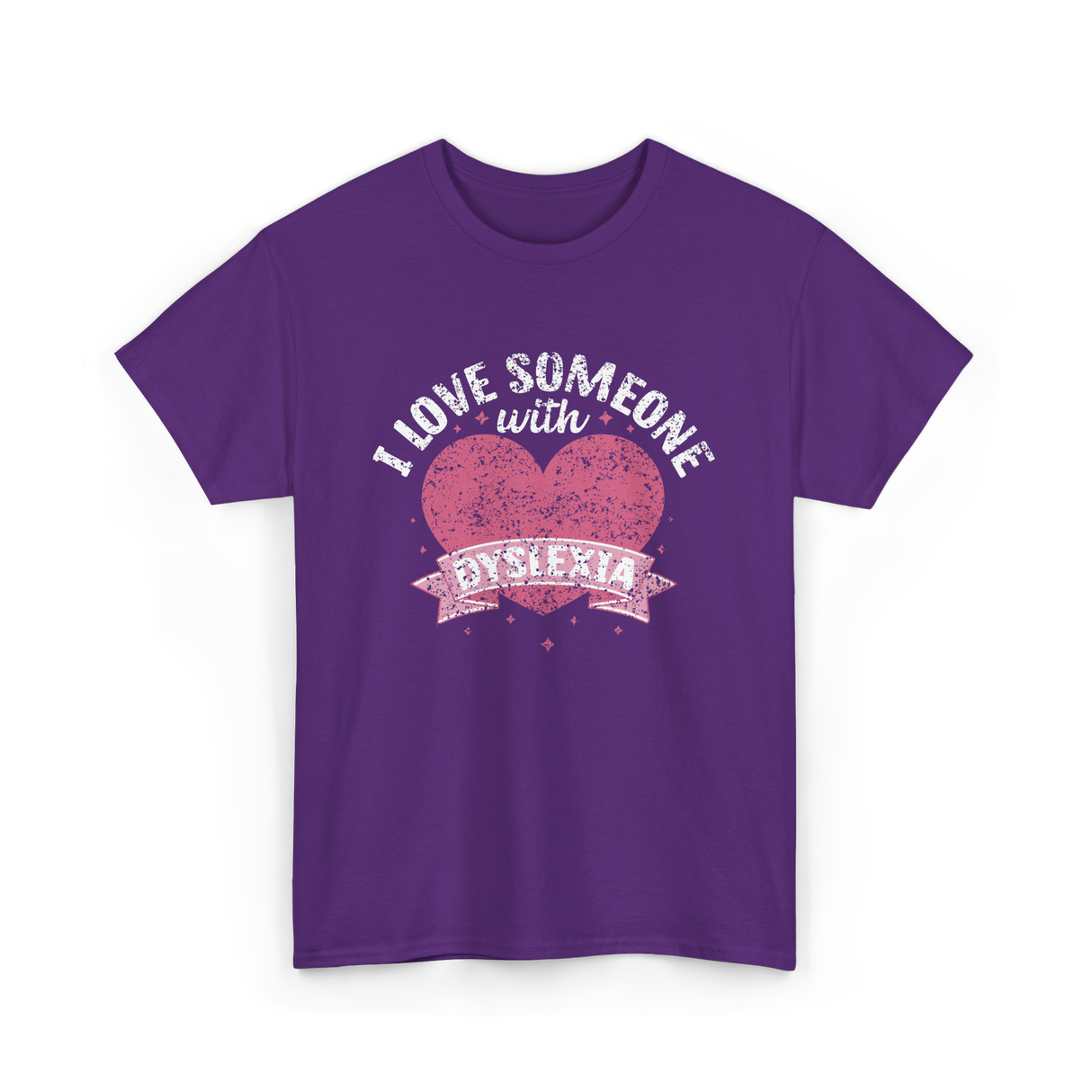 I Love Someone with Dyslexia Awareness T-Shirt - Purple