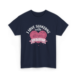 I Love Someone with Dyslexia Awareness T-Shirt - Navy