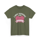 I Love Someone with Dyslexia Awareness T-Shirt - Military Green