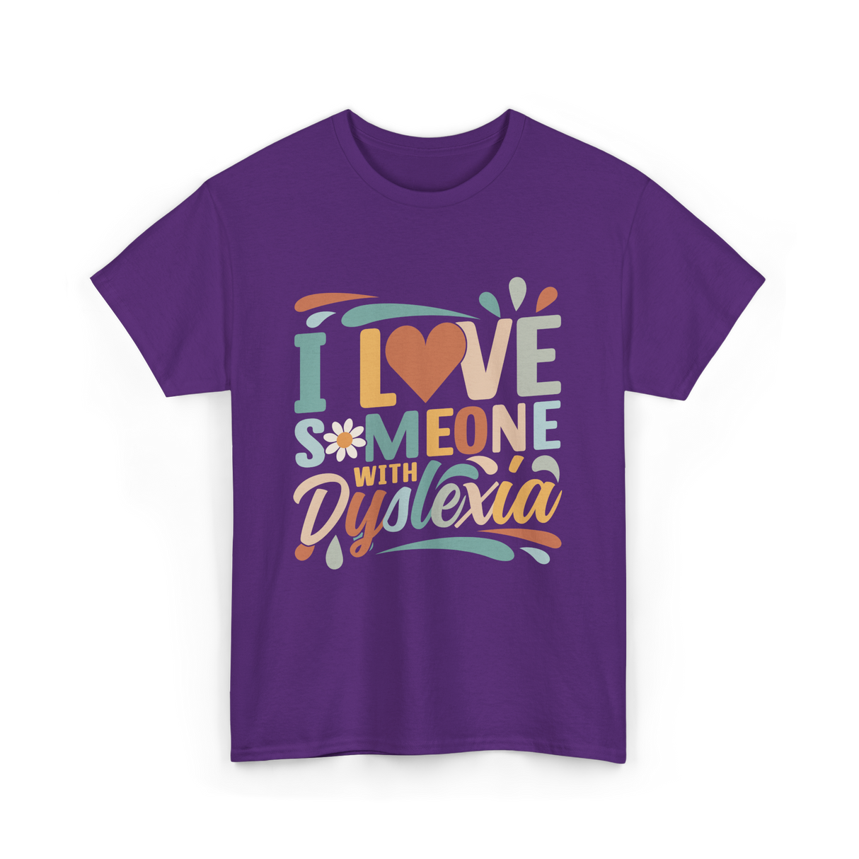 I Love Someone With Dyslexia Awareness T-Shirt - Purple