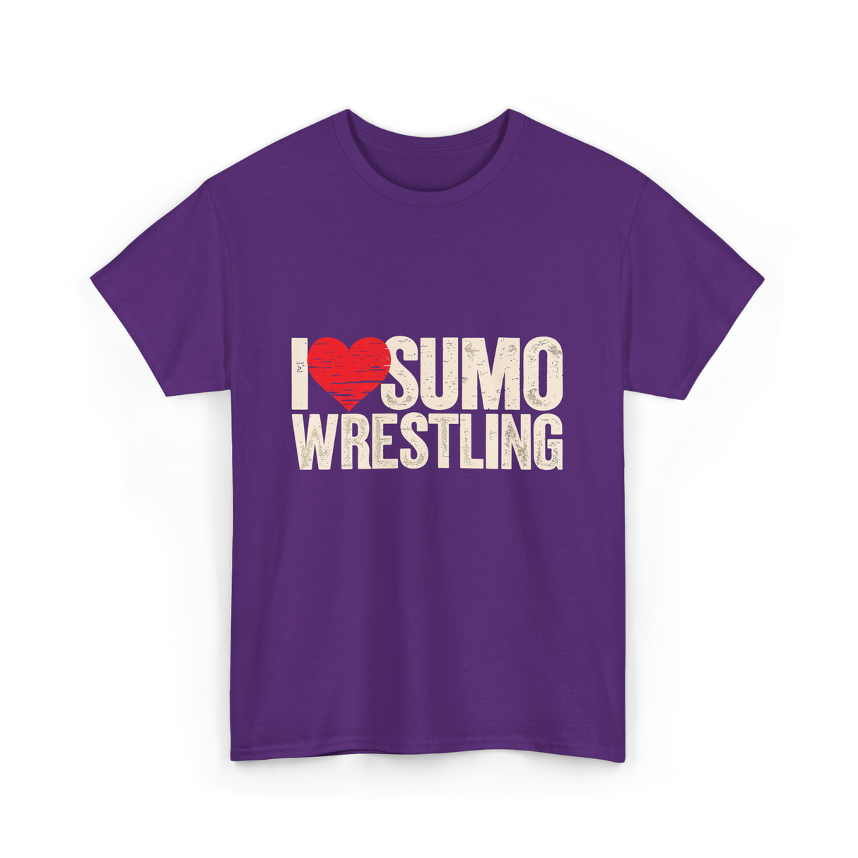 I Love Sumo Wrestling Sumo T-Shirt - Purple