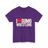 I Love Sumo Wrestling Sumo T-Shirt - Purple