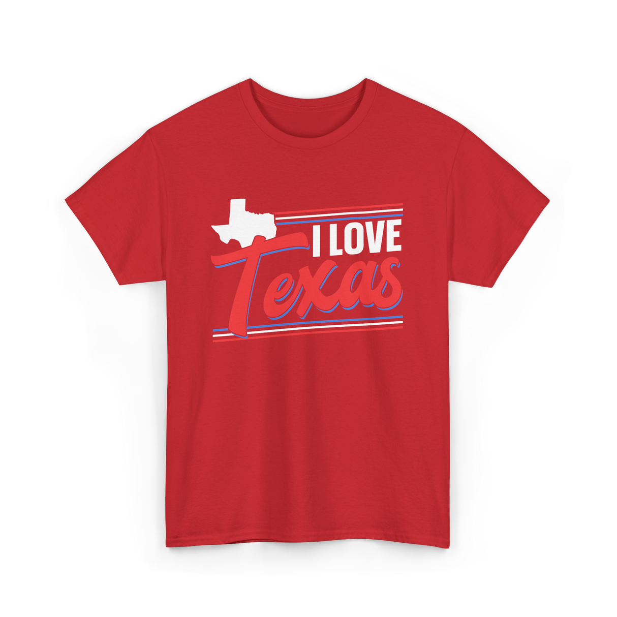 I Love Texas Texan Patriotism T-Shirt - Red