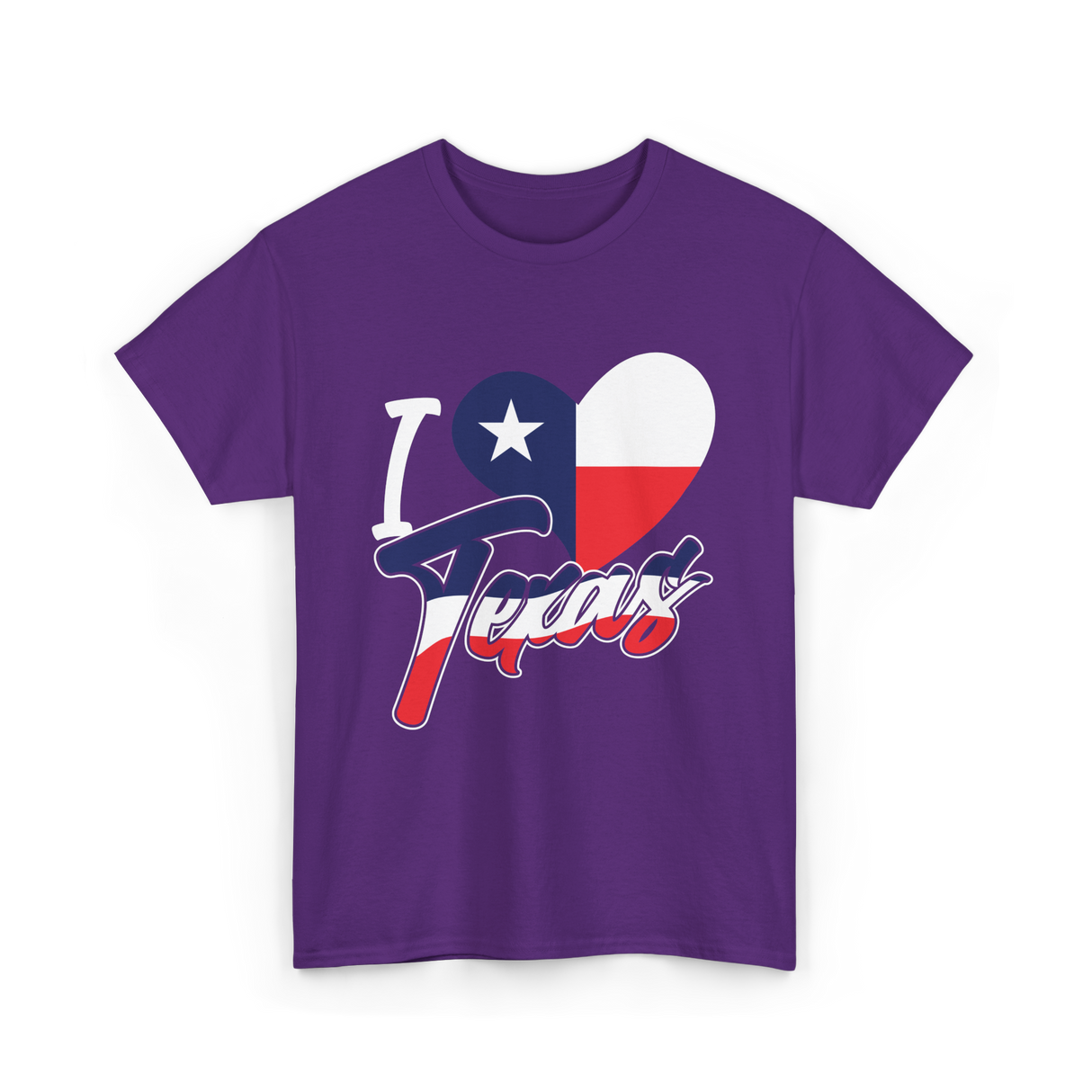 I Love Texas Texas Pride T-Shirt - Purple