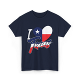 I Love Texas Texas Pride T-Shirt - Navy