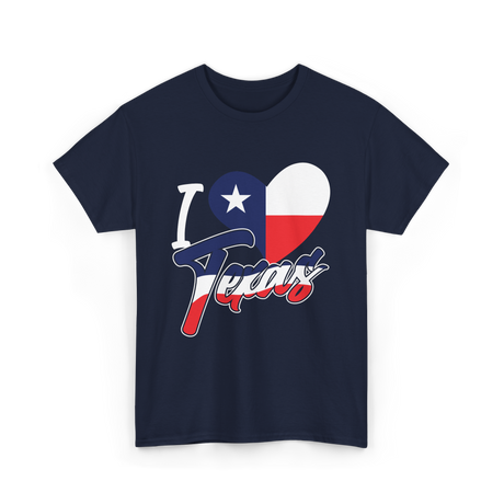 I Love Texas Texas Pride T-Shirt - Navy