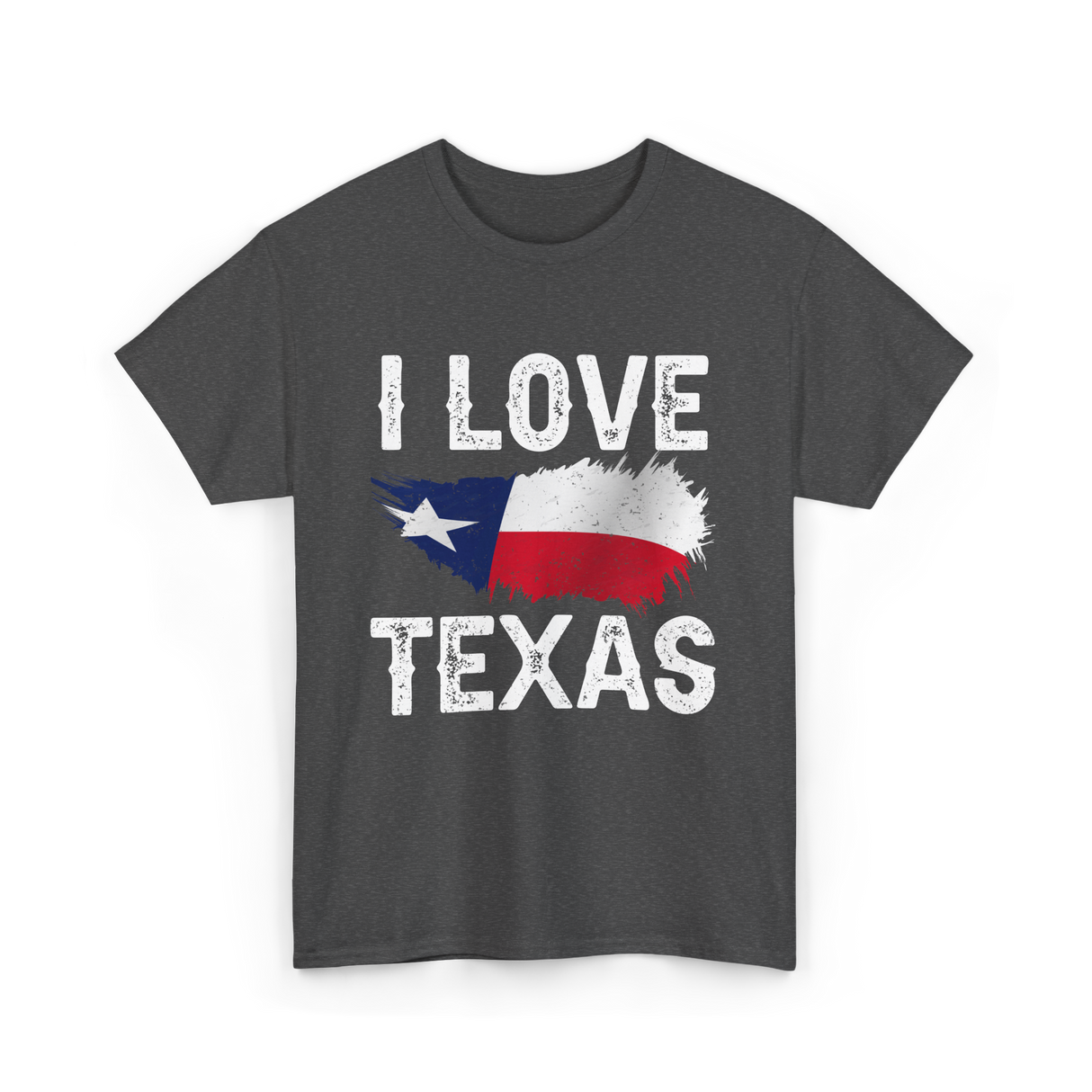 I Love Texas Texas Pride T-Shirt - Dark Heather