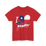 I Love Texas Texas Pride T-Shirt - Red