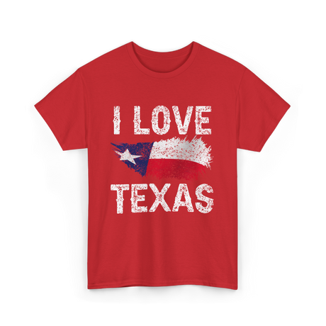 I Love Texas Texas Pride T-Shirt - Red