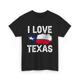 I Love Texas Texas Pride T-Shirt - Black